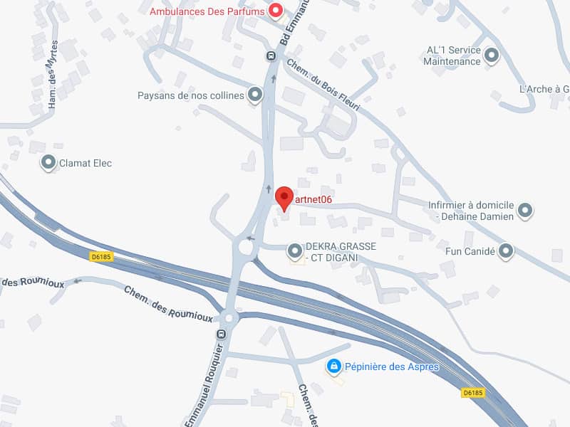 Localisation artnet06 près D6185 : Carte Grasse